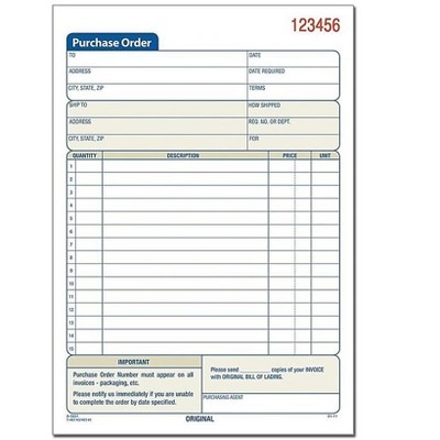 Adams 2-Part Carbonless Purchase Requisitions DC5831-10