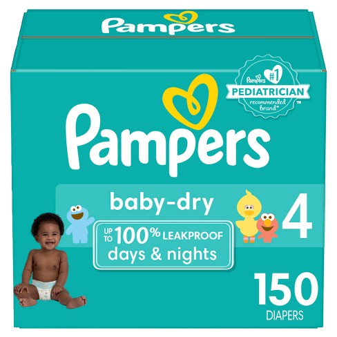 Pampers Baby Dry Diapers Enormous Pack - Size 4 - 150ct : Target