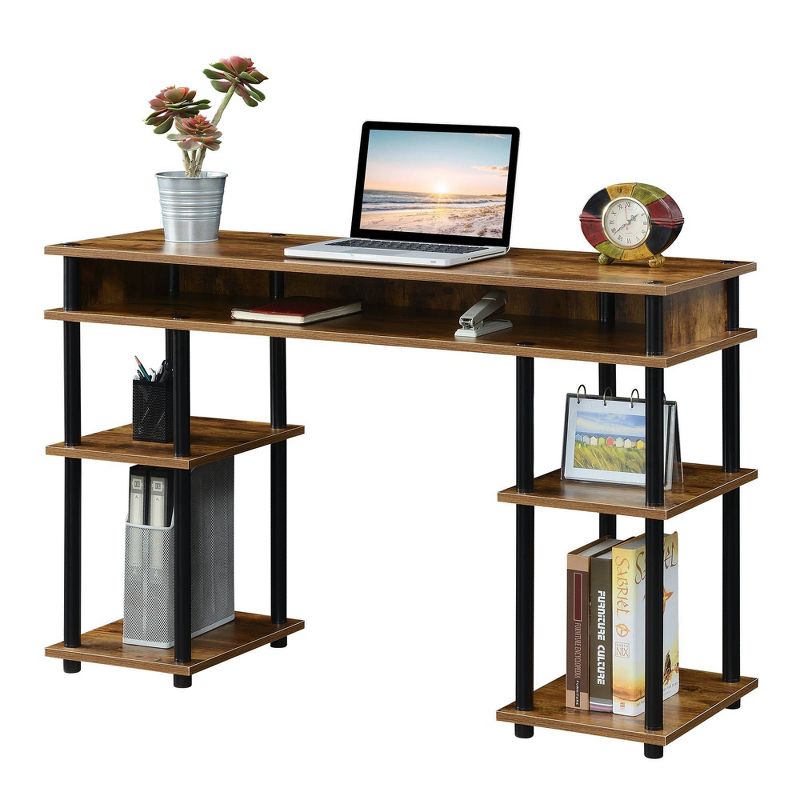 Breighton Home Harmony Office No Tools Writing Desk with Shelves, 4 of 9