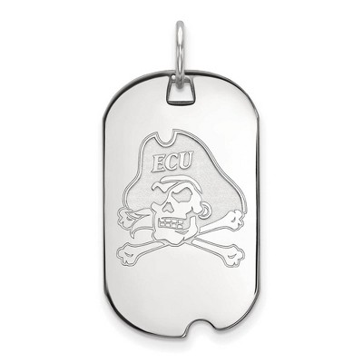 Black Bow Jewelry 10k White Gold East Carolina Pirates NCAA Pendant