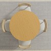 Wooakway 30"H Round Wood Dining Table Kitchen Table Conference Table with 4 Legs - 4 of 4