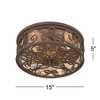 John Timberland Casa Seville Rustic Farmhouse Flush Mount Outdoor Ceiling Light Fixture Dark Walnut 5" Champagne Water Glass for Post Exterior Barn - 4 of 4