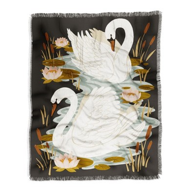 Avenie Swan Dance Woven Throw Blanket, 50x60 - Deny Designs
