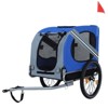 VisioGear Large Folding Bike Stroller for Dogs, 120LB Capacity Pet Carrier, Blue & Grey, 49.21"*26.77"*36.22" - 4 of 4