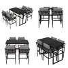 5-Piece Outdoor Dining Set, Patio Bar Sets with Dining Table and High Seat Dining Chairs, Iron Chairs with Foam Cushions–Cuddlewood - 4 of 4