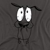 Courage The Cowardly Dog Scared Adult T-Shirt - 2 of 4