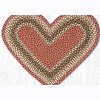 Earth Rugs Olive/ Burgundy/ Gray Heart Braided Jute Rug – Handcrafted Rustic Farmhouse Accent 20" × 30" - 3 of 3