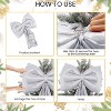 TackView Satin Christmas Tree Topper Bow with 24 Short Ribbon Bows – 25-Piece Wired Decorative Set - 4 of 4
