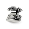 Black Bow Jewelry Sterling Silver Telephone Bead Charm - 2 of 4