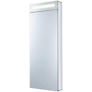 Fine Fixtures Bathroom Medicine Cabinet, Aluminum, Recessed/Surface Mount, Mirrored Interior w/LED - 1 of 4