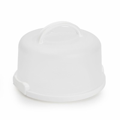 Juvale Round Cake Carrier with Lid and Handle, for 6-8 Inch Desserts (11 x 5.75 In)