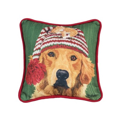C&F Home 8" x 8" Winter Dog Petite Christmas Petite Printed Throw Pillow