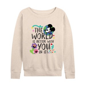 Women's - Disney - Mickey Mouse Lightweight French Terry Slouchy - 1 of 4