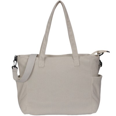 Hynes Eagle Travel Corduroy Tote-Beige