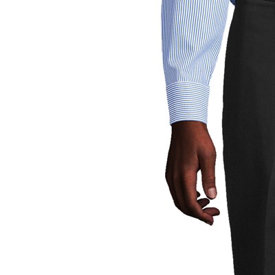 clear blue/white stripe