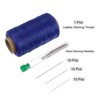 Unique Bargains Wear-Resistant Polyester Embroidery Waxed Thread with Needles - 3 of 4