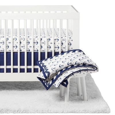 navy crib bedding set