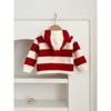 MyKids-Usa Arrival Baby Kids Girls Striped Color Patchwork Single Breasted Knitwear Hoodie - 2 of 4