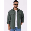 INSPIRE CHIC Men's Button Down Long Sleeve Point Collar Casual Cargo Work Shirt - 4 of 4