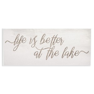 Stupell Industries Life Better At The Lake Phrase Wall Plaque Art - 1 of 4
