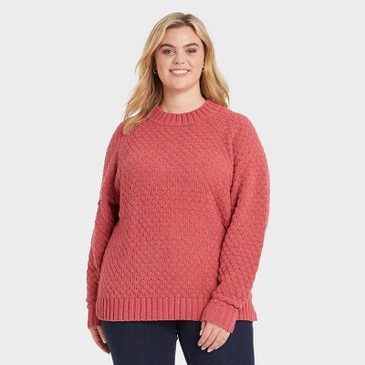 women's plus size red sweater