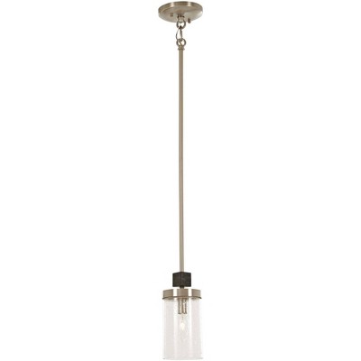Minka Lavery Brushed Nickel Mini Pendant 4" Wide Modern Clear Seeded Glass Shade for Dining Room House Kitchen Island Bedroom Home