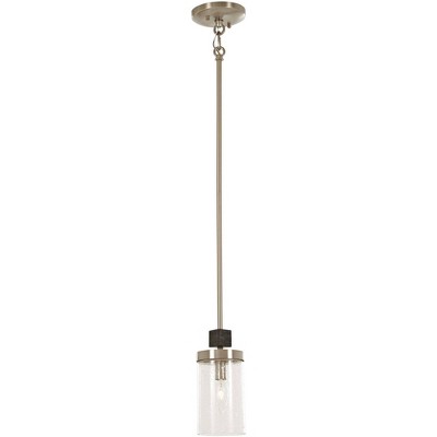 Minka Lavery Bridlewood 4"W Stone Gray and Brushed Nickel Mini Pendant