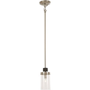 Minka Lavery Brushed Nickel Mini Pendant 4" Wide Modern Clear Seeded Glass Shade for Dining Room House Kitchen Island Bedroom Home - 1 of 3