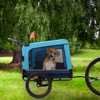 VisioGear Outdoor Foldable Pet Stroller, Dog Stroller with Mesh Screen Layer for Elder Pets, Blue & Black, 53.9"*21.6"*34.2" - 2 of 4
