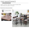 4-Piece Dining Set with Wooden Kitchen Table, Bench and Storage Rack - 3 of 4