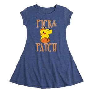 Girls' - Pokémon - Pick of the Patch Fit & Flair Cap Sleeve Dress - 1 of 3