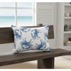 Blue Crab Pillow – 18x13 inch Rectangular Coastal Living Room by Manual Woodworkers and Weavers - 2 of 3