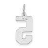 Black Bow Jewelry 14k White Gold, Jersey Collection, Medium Number 5 Pendant - 3 of 4