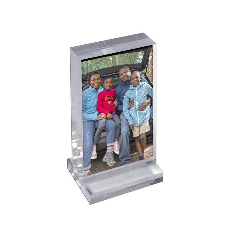Azar Displays The Imperial Collection: Acrylic Block Frame on Acrylic Base, Vertical 5"W X 7"H, 2 of 6