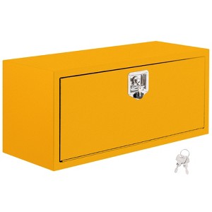 Black/Yellow/Green Steel Truck Bed Tool Box, Trailer Tongue Box, Truck Storage Organizer Tool Chest For Truck Bed, RV, Trailer - 1 of 4