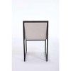 Racxily Coffee Modern Dining Chairs Set of 2 -Modern Dining Chairs:Linen Cushion/Backrest,Metal Base,Smooth Lines,Ideal for Office/Bar/Friends Chat - 2 of 4