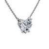 Pompeii3 1Ct Heart Shape Diamond Solitaire Diamond Pendant 14k Gold Necklace Lab Created - 3 of 4