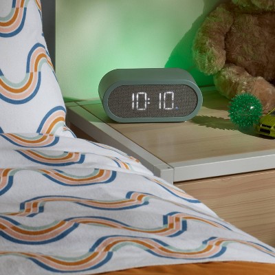 Green Battery-Operated Kids' Clock with Night Light