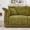 98.5" Linen 3-Seater Sofa with Soft Armrests & Pillows - 3 of 4