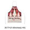 Unique Bargains Christmas Aprons Linen Red Black Beige 21.65"x26.77" 1 Pcs - 3 of 4
