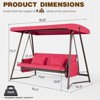 CAVINAS 3-Seat Patio Porch Swing,Minimalist Hammock Swing Bench with Adjustable Canopy,Outdoor Swing for Garden&Backyard,600LBS Capacity - 4 of 4