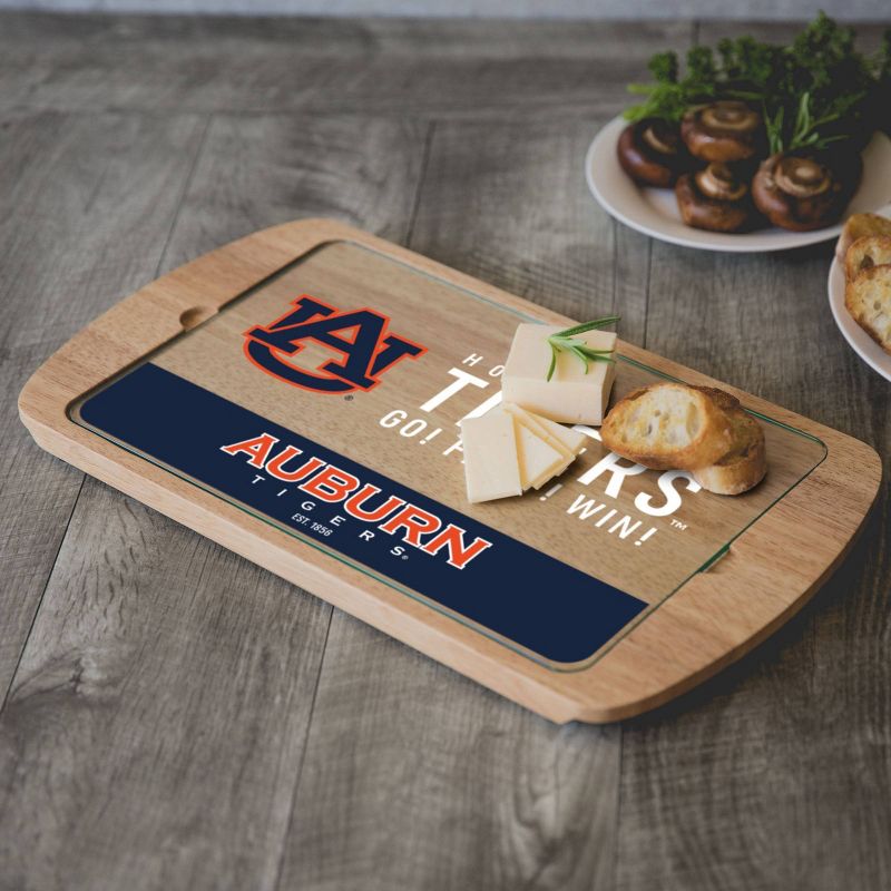 NCAA Auburn Tigers Parawood Billboard Glass Top Serving Tray, 4 of 5