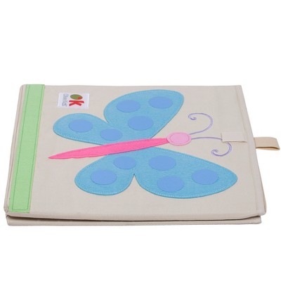 Butterfly Garden Beige Fabric Kids Storage Cube