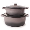 BergHOFF Neo 5Qt. Cast Iron Oval Covered Dutch Oven, Oyster - 4 of 4