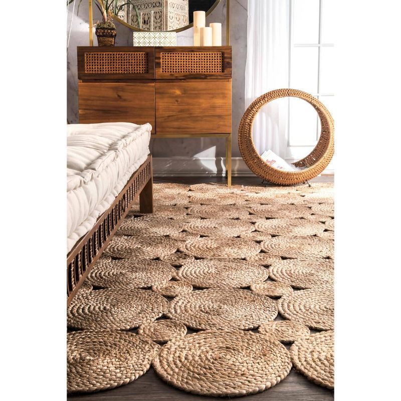 8&#39;x10&#39; Hand Woven Drusilla Jute Area Rug Natural - nuLOOM, 5 of 6