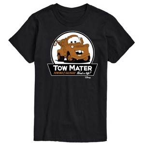 Men's - Cars - Tow Mater Need A Lift Sign Short Sleeve Graphic T-Shirt - 1 of 3