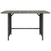 vidaXL Patio Dining Table Gray 43.3"x27.6"x25.6" Poly Rattan - 2 of 4