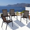 Tangkula 6PCS Outdoor PE Wicker Stacking Dining Chairs Patio Arm Chairs - image 3 of 4