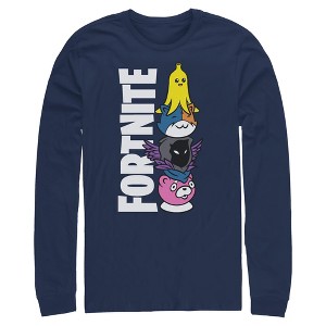 Men's Fortnite Cute Characters Logo Long Sleeve Shirt - 1 of 4