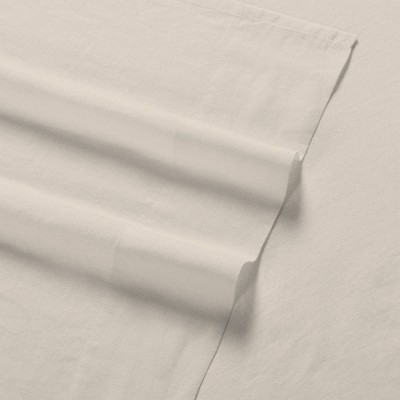 King Ivory Cotton Percale Pillowcase Set